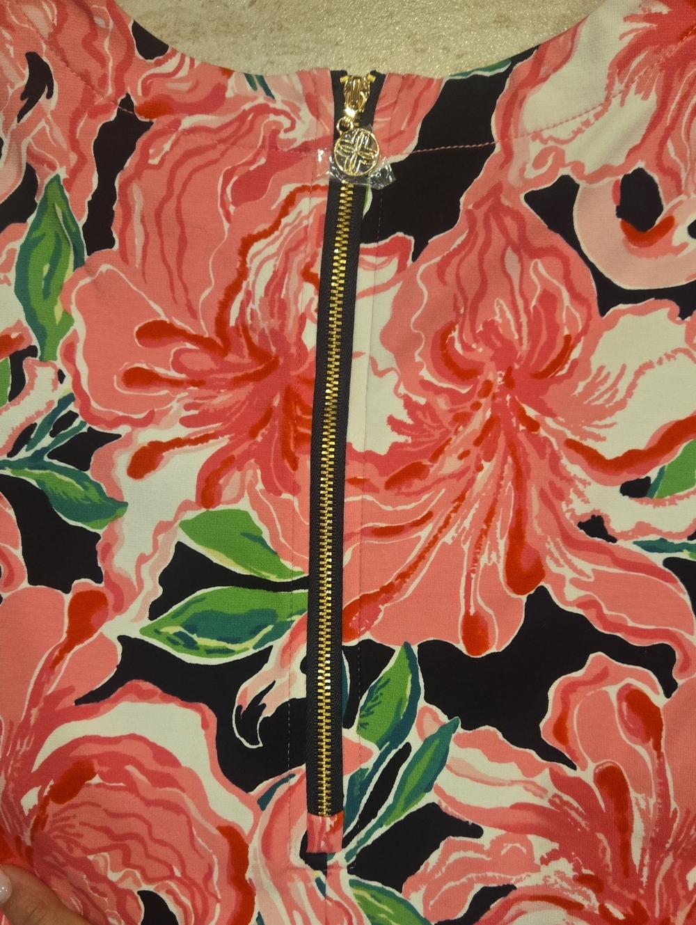 Lilly Pulitzer Pink Flamingo/Floral Print Midi Dress - Picture 9 of 10